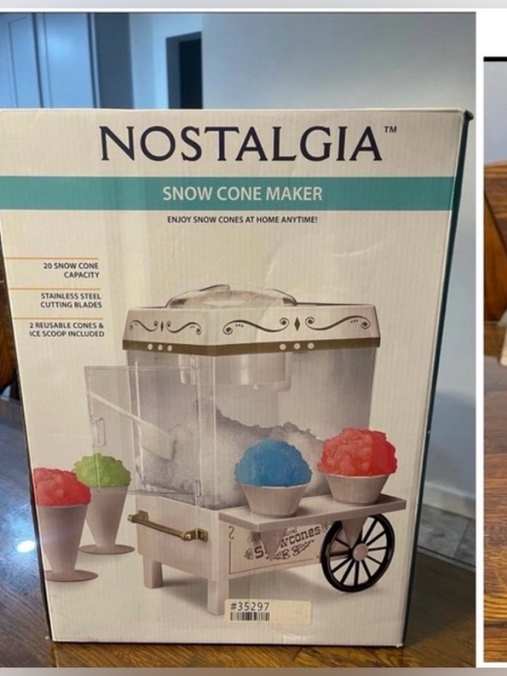 🆕 Nostalgia Table Top Snow Cone Machine w/ accessories  NWT
